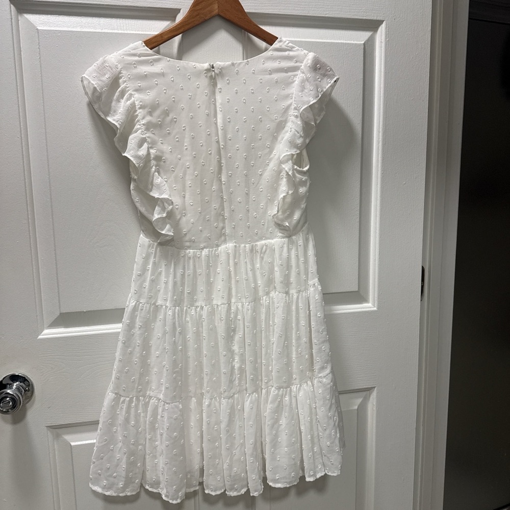 Lulu's Elegant White Textured Dress - Picture 4 of 5